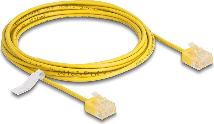 Produktbild Delock RJ45 Netzwerkkabel Cat.6 UTP Ultra Slim 3 m gelb mit (U/UTP, CAT6, 3 m)