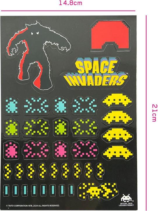Actual product image Space Invaders Magnetic Pins