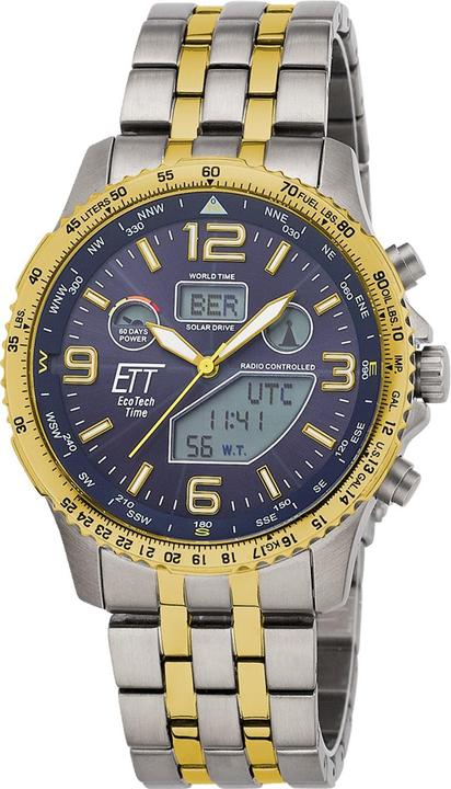 Produktbild ETT EGT-11576-31M Herrenuhr Solar Titan Funkuhr 43mm 10ATM (Chronograph, Funkuhr, 43 mm)