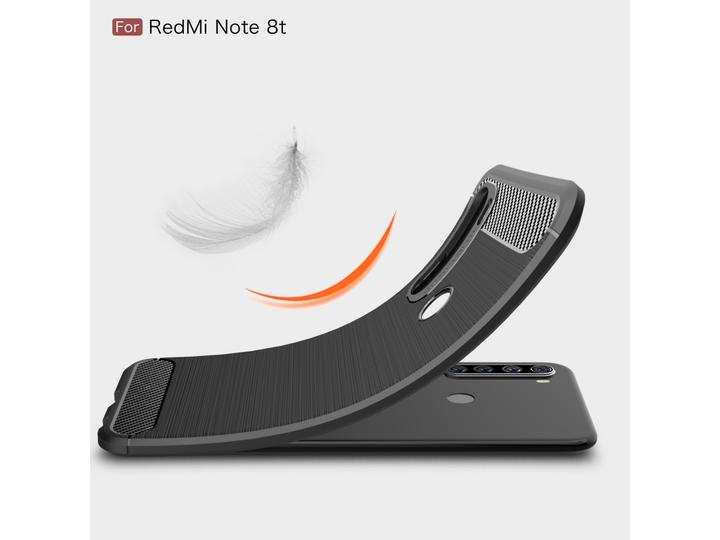 Produktbild Screenguard Xiaomi Redmi Note 8T Hülle Carbon Brushed Soft TPU (Xiaomi Redmi Note 8T)