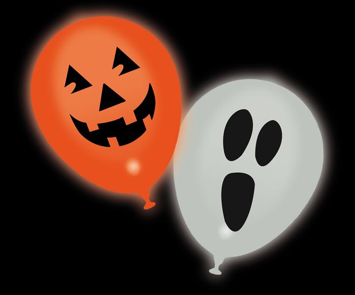 Produktbild Tib LED Luftballons Halloween 4 Stück im Beutel mehrfarbig