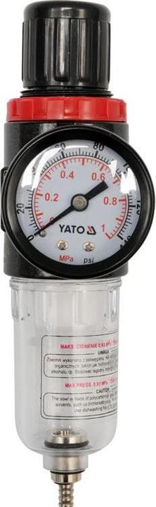 Yato Air Regulator With Gauge And Filter (9.30 Bar, 0.02 l)