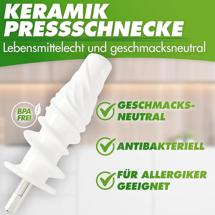 Actual product image Nutrilovers Slow Juicer Entsafter mit Keramik Pressschnecke
