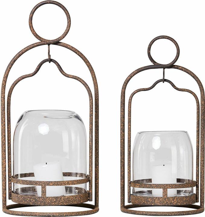 Actual product image Loberon Lantern set of 2 Émilisse antique brown (2 x)