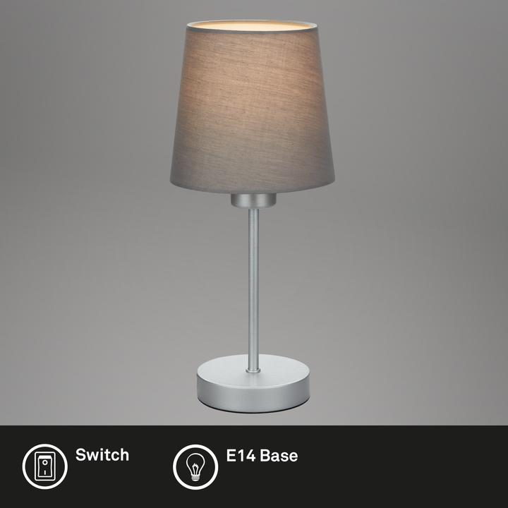 Actual product image Briloner Table lamp, gray-silver, 1xE14/25W (E14)