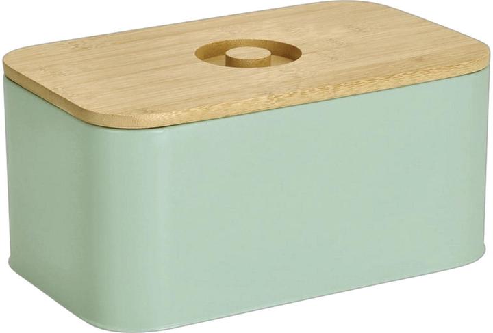 Actual product image Zeller Present Bread bin w. bamboo lid, metal, mint