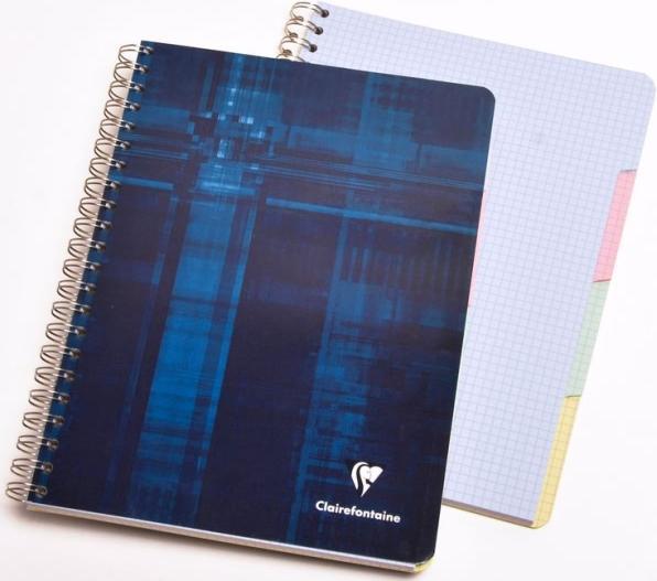 Produktbild Clairefontaine Spiralheft mit Register (A4, Kariert, Harter Einband)