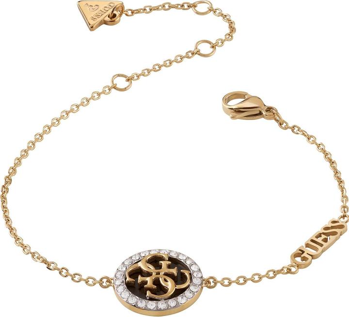 Guess Lovely Gold Plated Life In 4G Bracelet JUBB02149JWYGBK - Dimension: 14.5 - 18.5 cm - S (14.60 cm, Edelstahl)