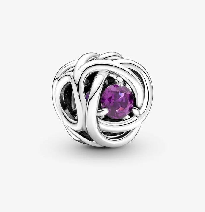 Produktbild Pandora Februar Geburtsstein Violetter Ewigkeitskreis Charm (Sterling Silber 925, Mit Stein(en))