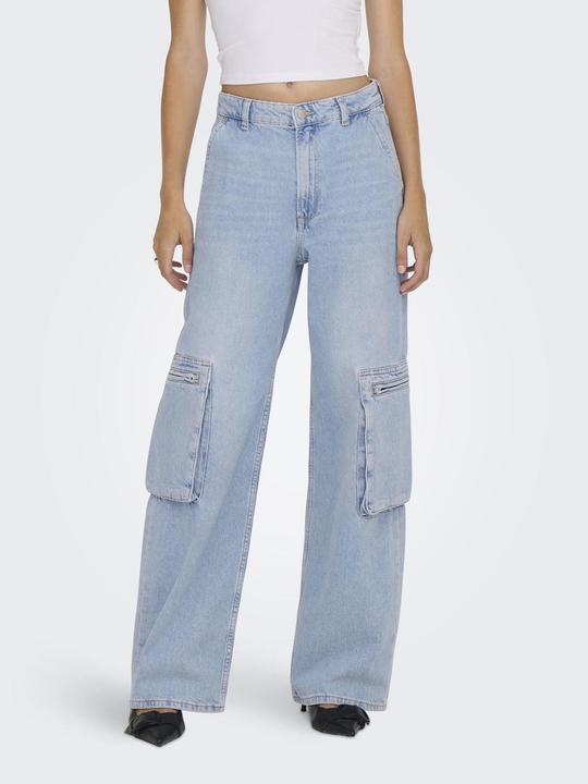 Actual product image Only ONLHOPE EX HW WIDE CARGO DNM CRO Loose Fit Jeans (31)