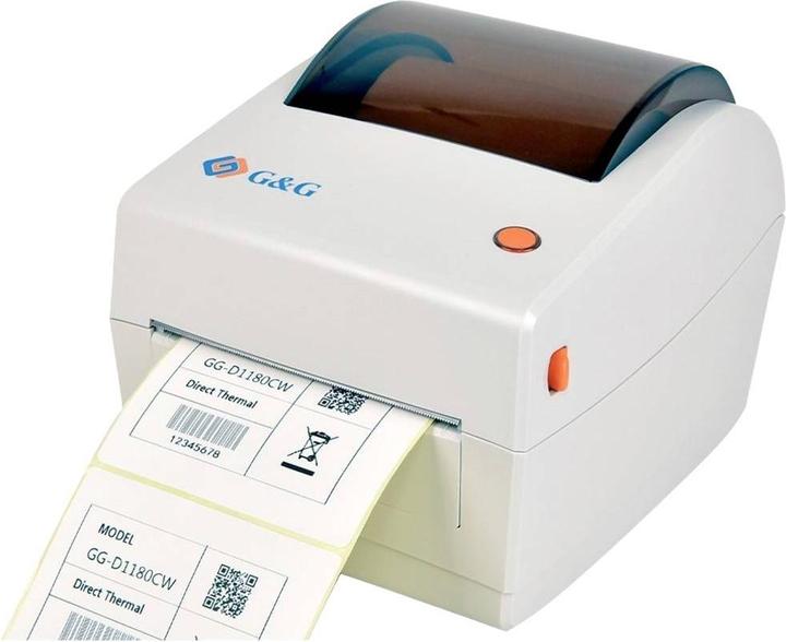 Produktbild G&G Etikettendrucker GG-D1180CW-UW weiss (203 dpi)