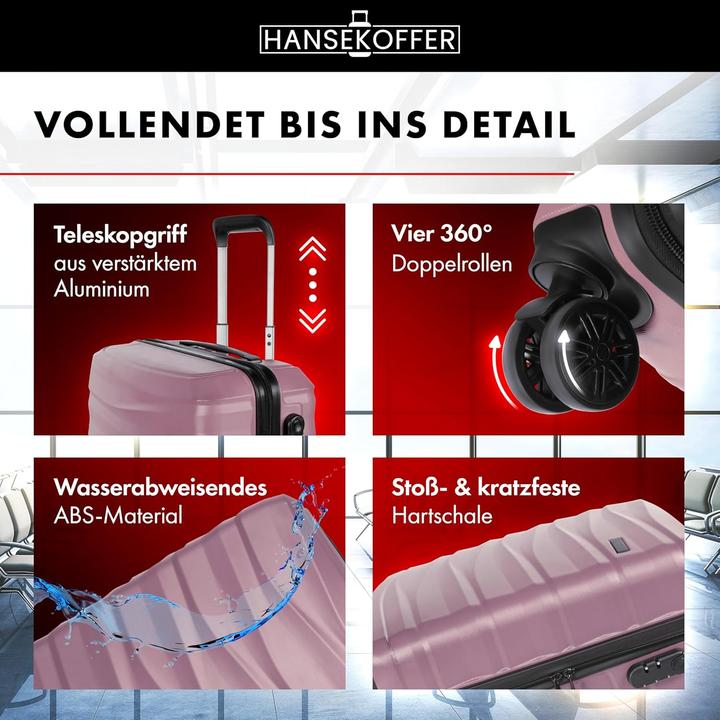 Produktbild Hansekoffer Hartschalenkoffer mit Rollen und Zahlenschloss (105 l, L (90 - 115l))