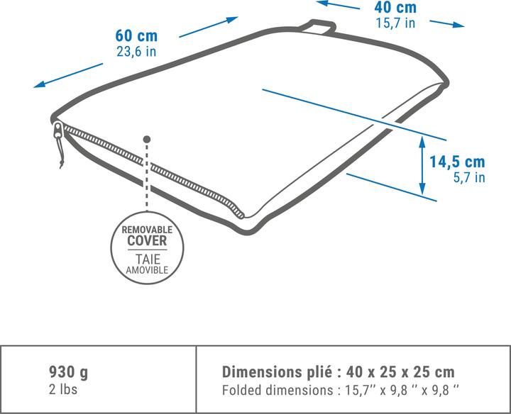 Produktbild Quechua Kopfkissen Camping - XL Ultim Comfort (Kopf- & Nackenkissen)