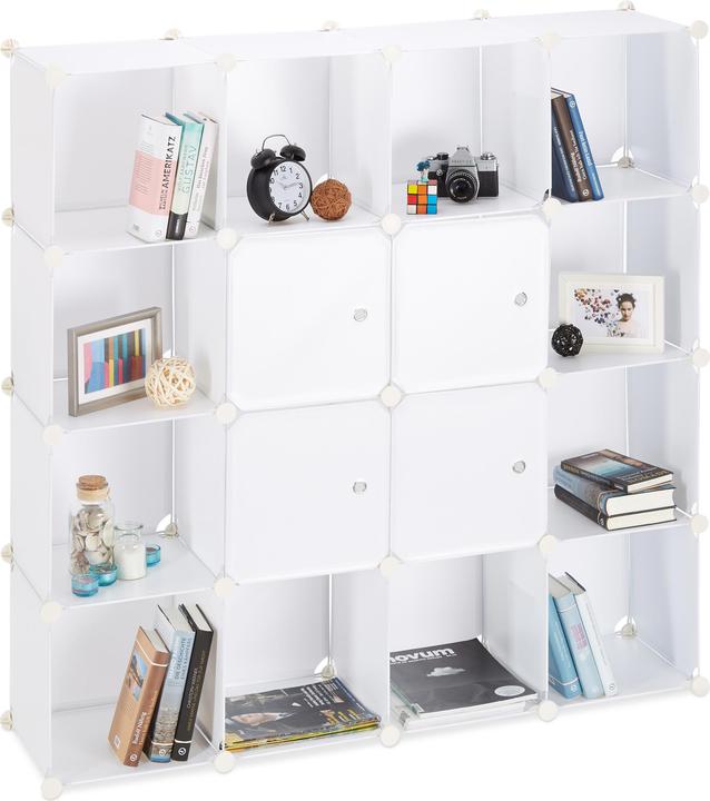 Image du produit Relaxdays Étagère Rangement 16 Casiers