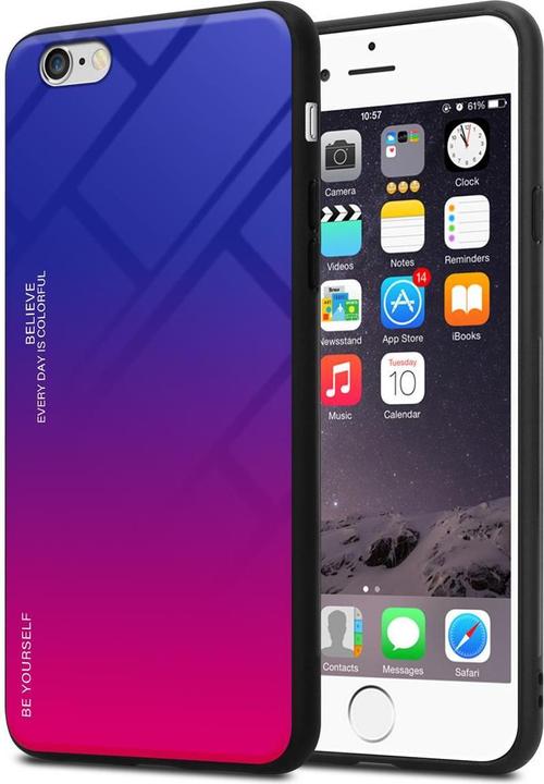 Produktbild Cadorabo TPU 2 Farben Glas Cover (Apple iPhone 6)