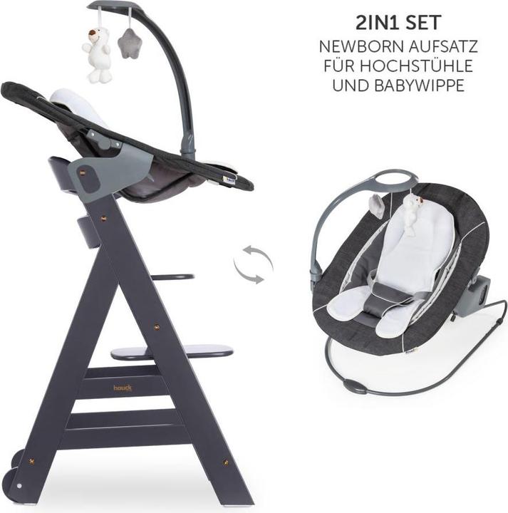 Image du produit Hauck Chaise haute Beta Plus Dark Grey 5-pièces Newborn Set - Chaise haute (Chaise haute)