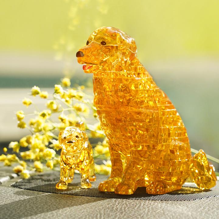 Actual product image HCM Kinzel Pz. 3D Crystal Golden Retriever Pair 44T (44 pieces)