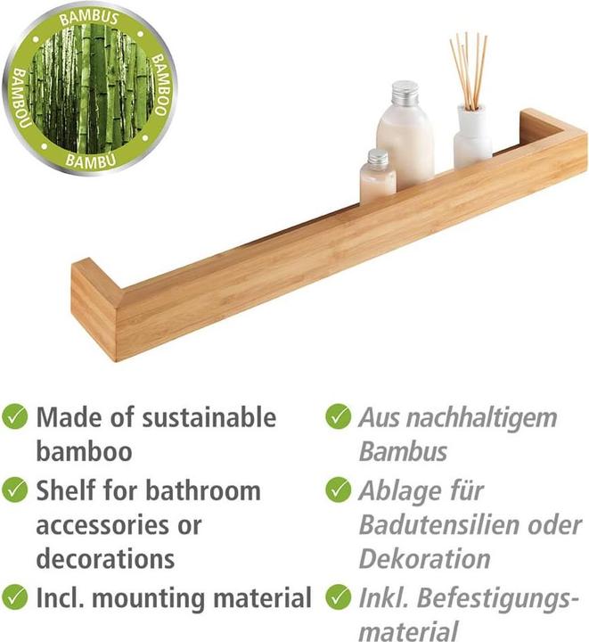 Actual product image Wenko Wall shelf Bambusa 60 cm