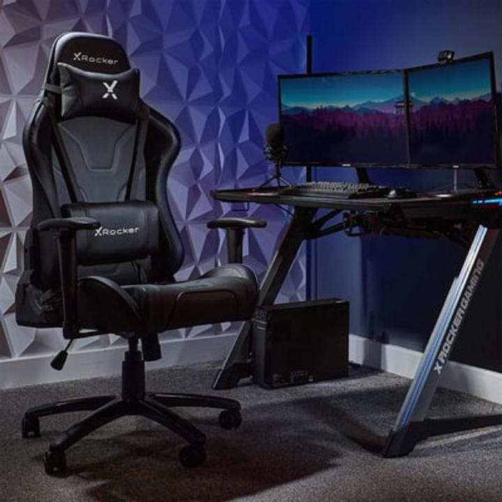 Produktbild X Rocker Chaise de jeu eSport Agility Sport avec ajustement ergonomique Noire Carbone