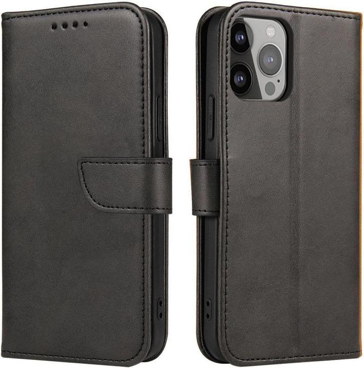 Actual product image Hurtel Magnet Case with flap and wallet for Samsung M54 - black (Samsung Galaxy M54)