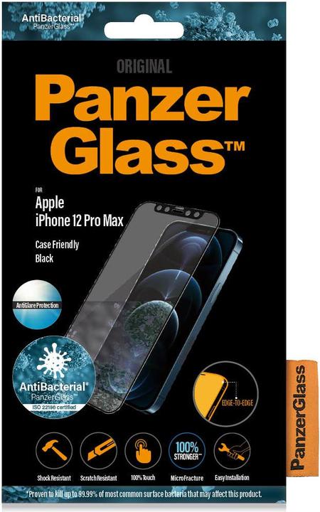 Produktbild PanzerGlass Case Friendly Black AB (1 Stück, Apple iPhone 12 Pro Max)