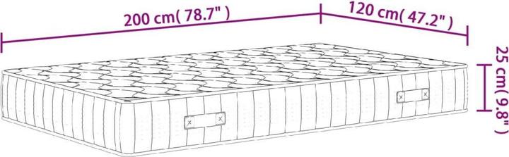Immagine prodotto VidaXL Jeronimus (120 x 200 cm, Nucleo della molla)