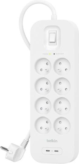 Actual product image Belkin Surge Protection with USB C 8 Outlet Dual USB C 30w PD (8 x, CEE 7/5, 2 m)