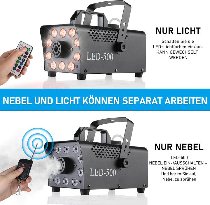Immagine prodotto Mamizo Mini-Nebelmaschine mit LED-Licht und Fernbedienung