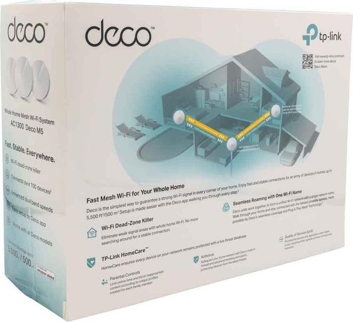 Actual product image TP-Link Deco M5 Dualband WLAN Mesh Set of 3 (AC1300)