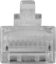 Actual product image RJ48 (10P/10C) modulaire connector for flat cable. Unit: Bag 25 pcs