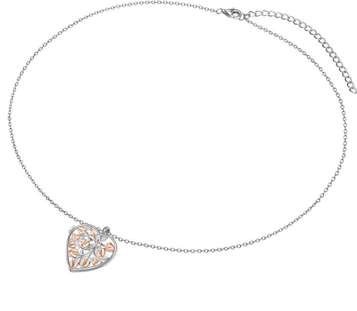 Image du produit Rafaela Donata Femme coeur argent sterling/or rose 42,0 cm chaîne de base + 7,0 cm extension - 11706 (Argent Sterling, 42 - 49 cm)