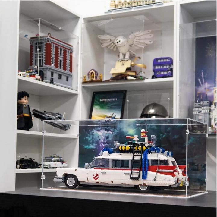 Image du produit iDisplayit Présentoir en acrylique pour LEGO® 10274 Ghostbusters Ecto 1 (avec image de sol et d'arrière-plan)