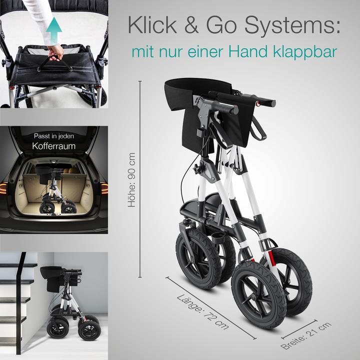 Actual product image Aktivshop Outdoor rollator with pneumatic tyres Comfort