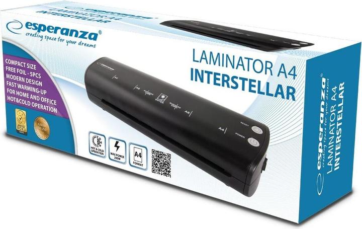 Produktbild Esperanza EFL004 laminator Black (80 - 125 µm, A4, A6)