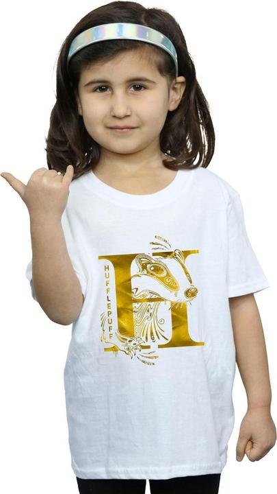Immagine prodotto Hufflepuff Badger Maglietta Ragazze (140, 146)