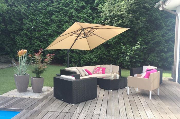 Produktbild Mendler Alu Gastronomie-Luxus-Ampelschirm, 3,5x3,5m - 10373 (3.50 m)