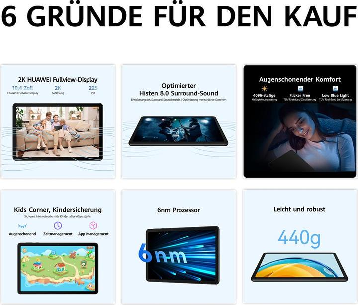 Produktbild Huawei MatePad SE (10.40", 64 GB, Black)