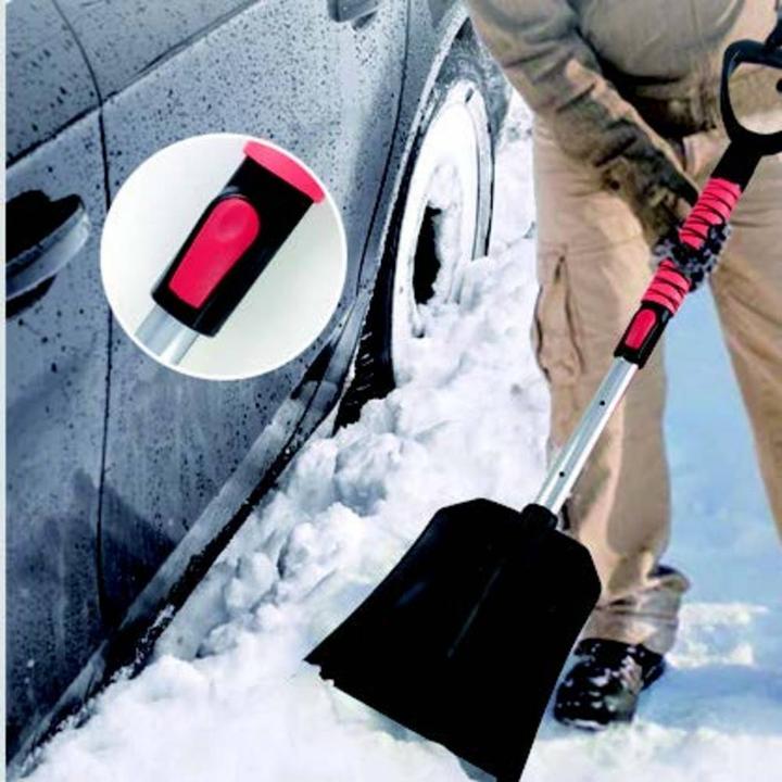 Immagine prodotto IWH Eiskratzer / Schneebesen ausziehbar, mit Schneeschaufel Schwarz, Rot