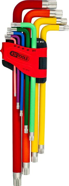 Produktbild KS Tools Winkelstiftschlüssel-Satz XL, Vielzahn (XZN®), 9 Teile
