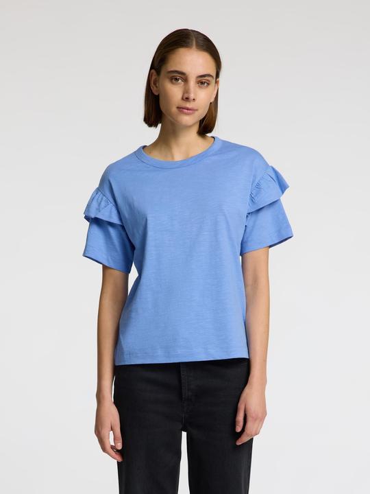 Actual product image Selected Femme Bio-Baumwolle Rüschen T-Shirt (M)