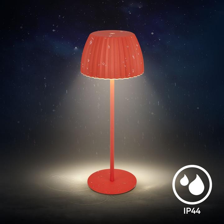Actual product image Briloner Brilo unplugged RIFFLE Akku Tischleuchte mit Lichtkante - Orange (200 lm)