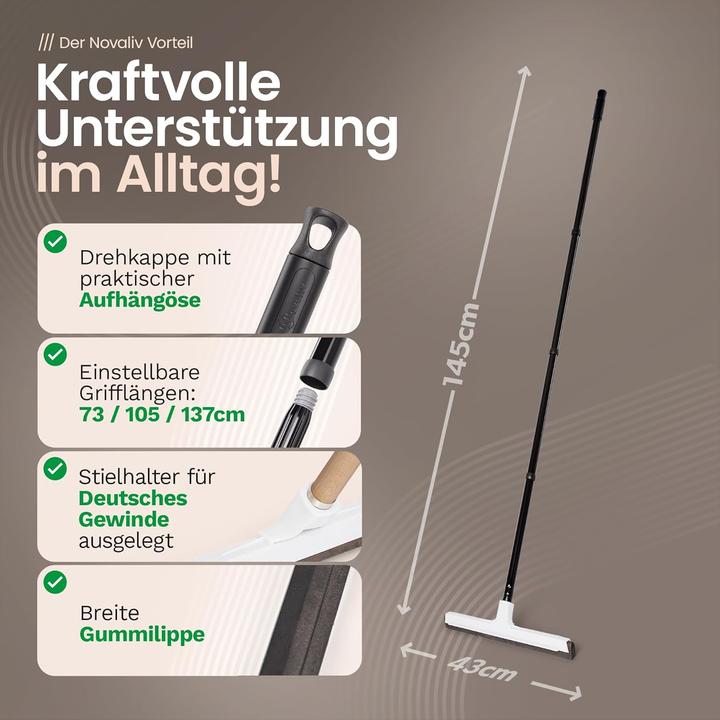 Produktbild Novaliv 5X Wasserabzieher Boden Dusche Auto mit Teleskop Kunststoff 43cm Duschabzieher Abzieher Dusc