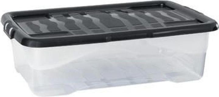 Produktbild Cep Aufbewahrungsbox Strata Crystal,30 Liter Inhalt, mit Deckel, transp/schwarz (30 l)
