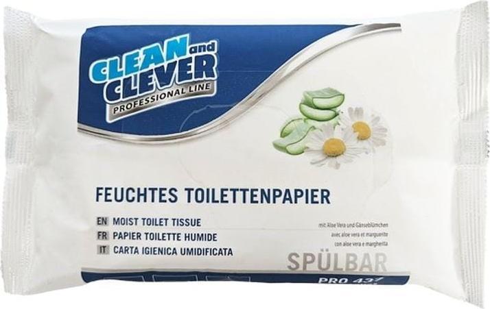 Produktbild Clean and Clever Feuchttücher Toilettenpapier (48 x)