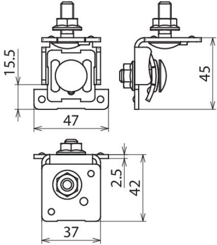 Image du produit Dehn Support pour toiture métallique à joint debout 123042