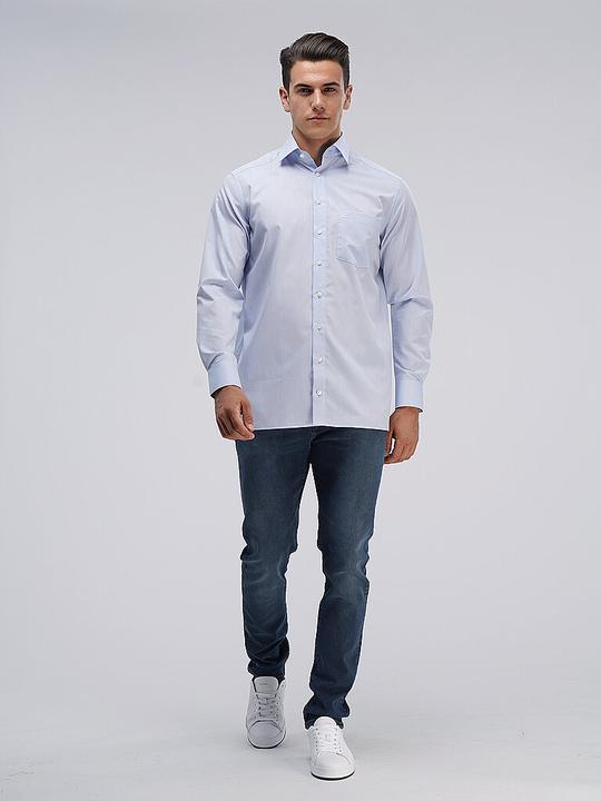 Produktbild Olymp Hemd Luxor blau/ New Kent 1/1 arm Chambray Gr.42 (42)