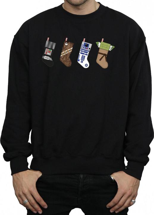 Actual product image Star Wars Mens Christmas Stockings Sweatshirt (XXL)