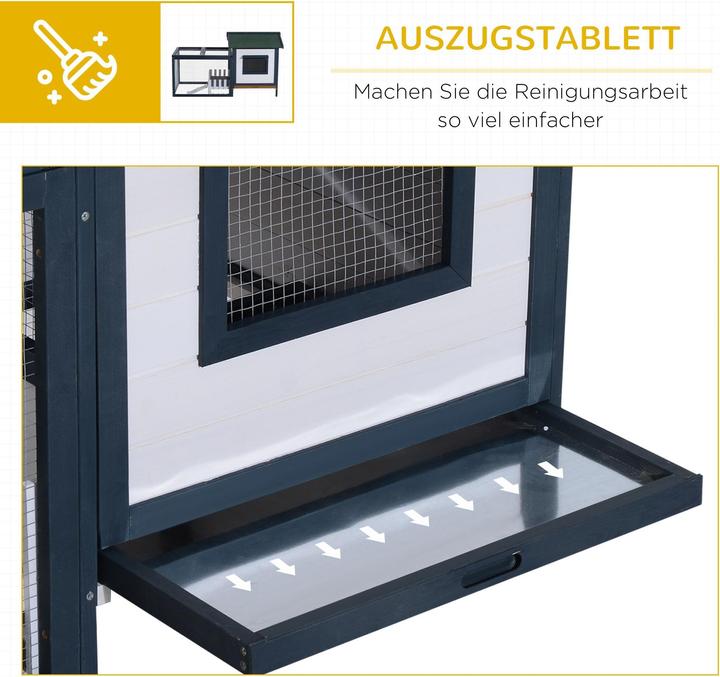 Image du produit PawHut Clapier pour cochons d'Inde avec enclos extérieur