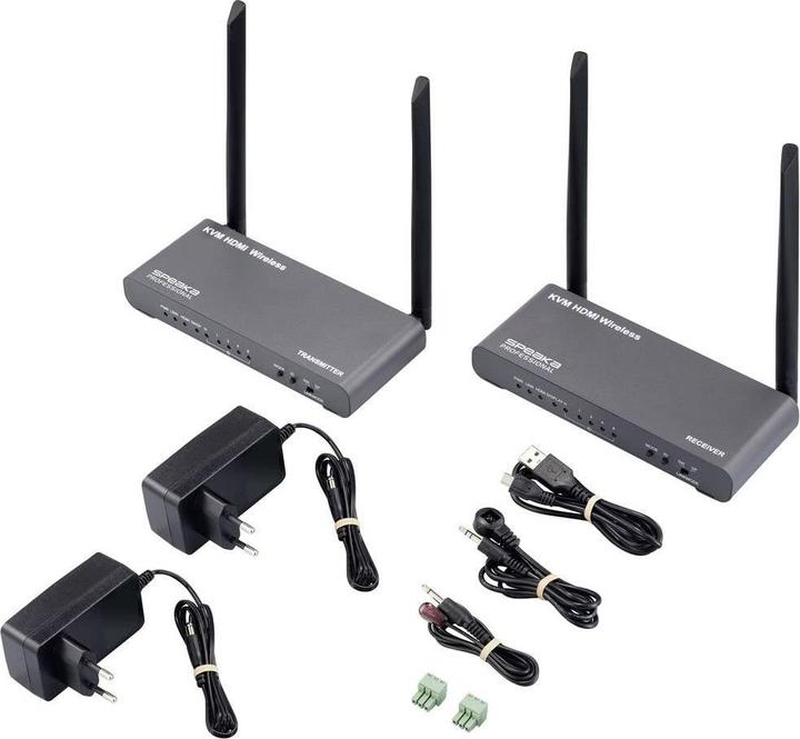 Produktbild SpeaKa Professional SP-HDE-620 HDMI-Funkübertragung (Set) 100 m 5 GHz 3840 x 216