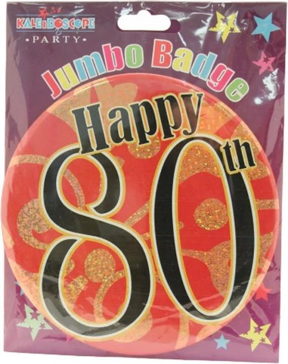 Immagine prodotto Kaleidoscope Distintivo glitterato per la festa degli 80 anni